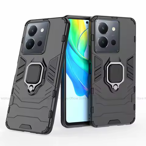 For Vivo Y36 4G Case Vivo Y36 4G Europea Cover Shockproof Armor PC + Silicone Stand Protective Phone