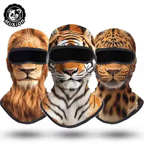 Musion Balaclava Mask 3D Animal Print Full Face Mask Bandana Hood Headwear for Cycling Sking Hunting