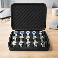 SEPTEMBER Watch Storage Box, Hard Shell 8/ 15 Slot Watch Display Box, Case Box Shockproof Black Foam