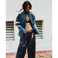 Jacket Leather Biker Long Collar 67PERCENT/67% - MAVISTA JACKET