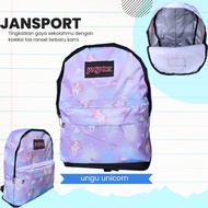 JANSPORT tas punggung ransel sekolah cowok cewek model JS motif galaxy banana transformer unicorn u