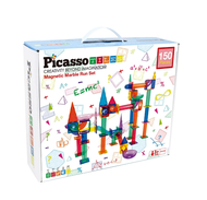 PicassoTiles 150 Pc Marble Run Building Blocks Set