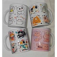 Cute Cat Print Design Coffee Mug | Sublimation Print white mug (11oz/15oz) and magic mug (11oz)