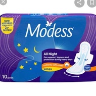 MODESS ALL NIGHT WITH WINGS 10 PADS