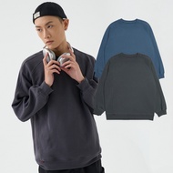 [ERSS] Men's Long-Sleeved T-Shirt Top University T Thick Plain Dark Gray [K60361]