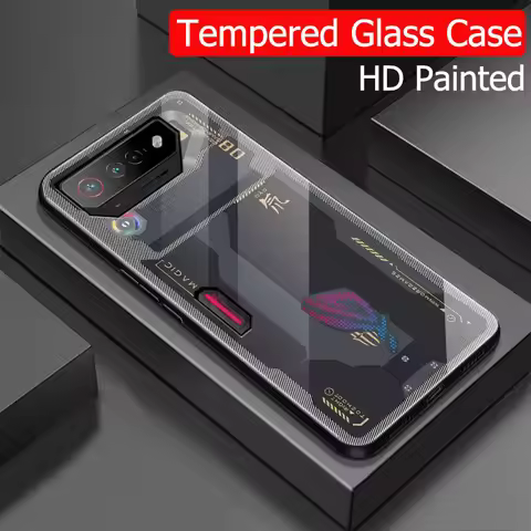 For Asus ROG 7 Case ROG7 5G Full Protected Glass Phone Case For Asus ROG 5 5s 6 ShockProof Cover For