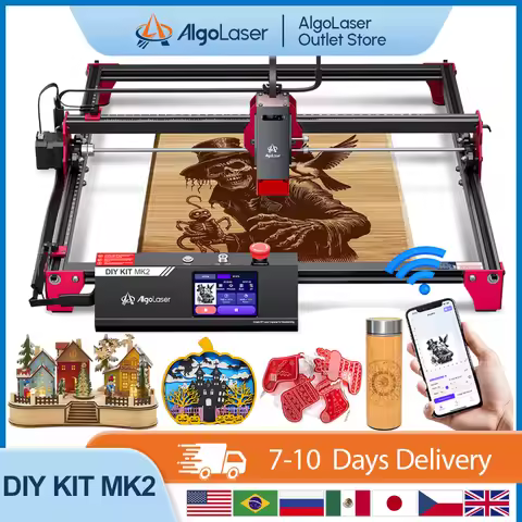 Algolaser DIY KIT MK2 10W Laser Cutting CNC Engraving Machine 400mmx435mm For Stainless Steel Wood A