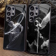 Angel Perseu azrael Glass Phone Case For Samsung Galaxy S26 S25 Edge S24 Ultra S23 Plus S22 Fe S21 S