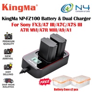 Kingma Sony FZ100 NP-FZ100 Battery and Dual LCD Charger Kit for Sony A1 A9 A7III A7RIV A7RIII A7C FX