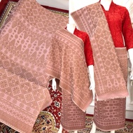 PINK MAUVE COPPER SONGKET BABY PINK