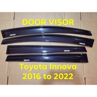 Door Visor Rain Visor Toyota Innova 2016 2017 2018 2019 2020 2021 2022 black