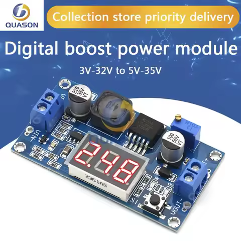 DC-DC XL6009 Digital Boost Step Up Power Supply Module Adjustable 4.5-32V to 5-52V Step-up Voltage R