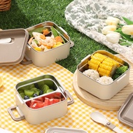 304 Stainless Steel Lunch Box Microwave Lunch Box Work Girl Lunch Box Insulated Lunch Box Square Lun