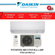 DAIKIN (4 STAR+BUILT IN WIFI) R32 1.5HP INVERTER AIRCOND FTKF35B/RKF35A-2WMY-LF - DAIKIN WARRANTY MALAYSIA