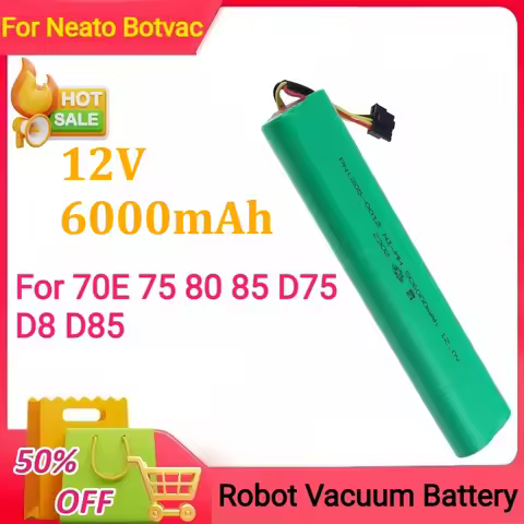 12V 6000mAh Ni-MH Battery for Neato Botvac 70E 75 80 85 D75 D8 D85 Robot Vacuum Battery
