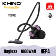 KHIND VACUUM CLEANER BAGLESS VC8008/VC8010/VC8012