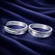 Premium Couple Wedding Ring SAN950 C239Pt – EngagementRing Platinum Palladium Silver 950 Custom Size