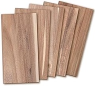 Acacia Wood Sheets 4x8 inch, 1/8" Thick Lumber Board Solid Panel Veneer Plank for Crafts - Pack of 5