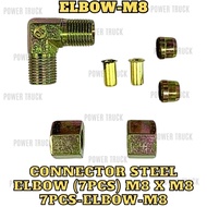 CONNECTOR STEEL ELBOW (7PCS) M8 X M8 - 7PCS-ELBOW-M8