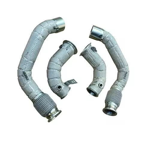 FOR BMW M5 M6 M8 f90 V8 4. 4 t Direct Flow Heat Insulation Catless Downpipe High Performance Exhaust