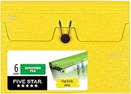 Five Star Expanding File Organizer, 6-Pocket Accordian File Organizer, Bungee Closure, Holds 11" x 8