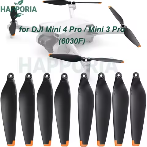 HAPPORIA 8PCS 6030F Low Noise Propellers with Propeller Holder Strap for DJI Mini 3 Pro Mini 4 Pro R