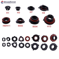 DREAMFOREST 2Pcs Car LED Headlight Light Lamp Bulb Adapter Holder Base Sockets Retainer For H1 H3 H4