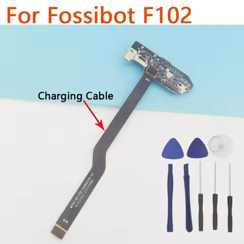 Original FOSSIBOT F102 USB Board Base Charging Port Board With Main FPC Charging Cable Flex FPC For 
