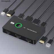HD KVM Devices Keyboard Mouse Printer KVM Hub Adapter Equipment for 2 PC Sharing [homegoods.sg]