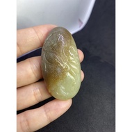 D2750 Natural Jade/Hetian Jade Hetian White Sugar Material More Than Pouch Pendant Necklace