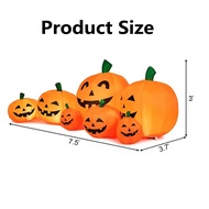 cod 2.2M/7.5FT Inflatable Toy Halloween Pumpkin Pile Outdoor Decoration Halloween Festival 7 Pumpkin