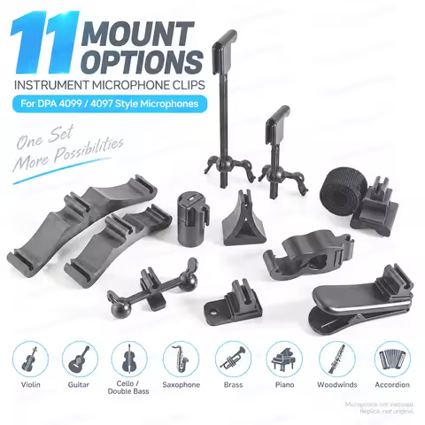 High Quality DPA4099 Microphone Clip Clamp Mount Adapter Universal Mic Holder for Mic Stand Saxophon