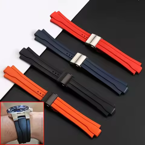 For Oris 7740 7730 Sports Watch Strap Men's Fluoro Rubber Waterproof Watchband Metal Buckle Belt Ora