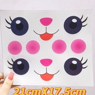 网红青蛙贴纸兔子贴纸猪猪贴纸制作材料表情贴纸粘贴贴画笑脸6.15 Trendy frog stickers, rabbit stickers, pig stickers, crafting mater