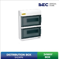 SUNTREE ตู้เปล่า 24ช่อง DISTRIBUTION BOX รุ่น SH24PN ตู้คอมไบเนอร์เปล่า 24ช่อง กันน้ำ พร้อมราง DIN S
