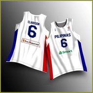 ♟ ✓ ✢ GILAS PILIPINAS 2022 | JORDAN CLARKSON #6 WHITE JERSEY | PBA GILAS JERSEY | FULL SUBLIMATION