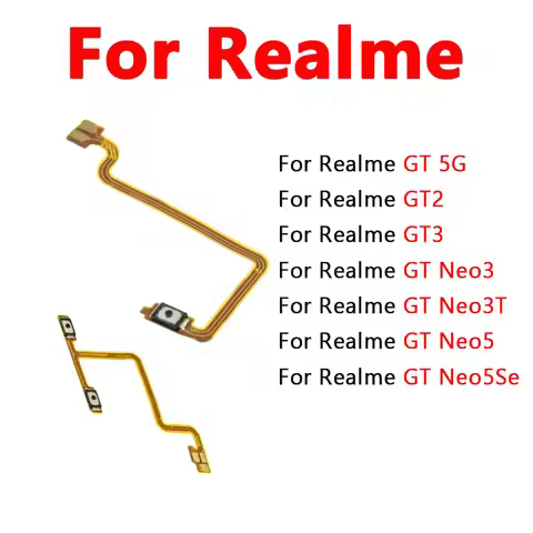 Power Volume Buttons Flex Cable For Realme GT 2 3 Neo 3 3T 5 5Se GT2 Master 5G Power Volume Side Key