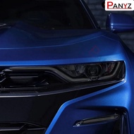2 Pcs Car Headlight Protective Film Protection Transparent Black TPU Sticker For Chevrolet Camaro 20