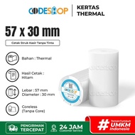 Kertas Thermal 58x30 mm Printer Kasir Kassen Iware Blueprint