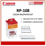 Canon RP-108 RP108 RP 108 Color Ink & 4R Paper Set For Selphy printer CP910 CP1200 CP1300