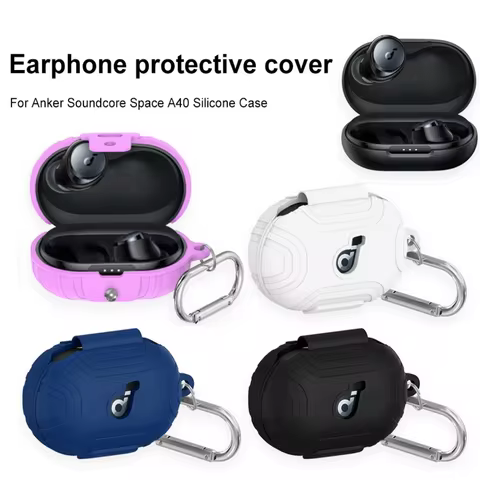 Silicone Wireless Earphone Case Shockproof Earphone Protective Sleeve Anti-scratch for Anker Soundco