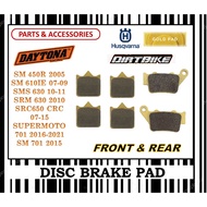 HUSQVARNA SM 450R SM 610IE SMS 630 SRM 630 SM 701 SUPERMOTO 701 DIRT BIKE FR0NT & REAR DAYTONA TYPE 