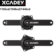 XCADEY Crankset เครื่องวัดพลังงาน Crankset 104BCD-4S 110BCD-4S 110BCD 4H 5H 144BCD Hollowtech สำหรับจักรยานสายใช้ในจักรยาน MTB