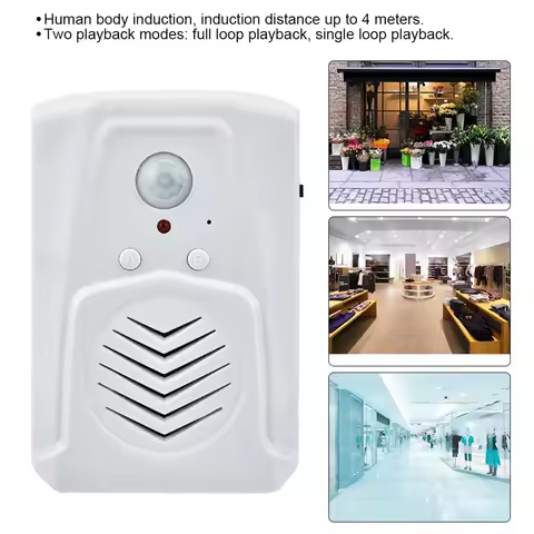 Doorbell Alarm Sensor Doorbell MP3 Doorbell USB/Battery Powered Motion Sensor Alarm MP3 Audio Player
