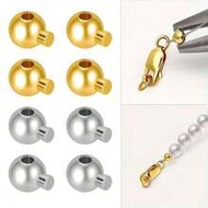 3mm/0.118in Copper Crimp Beads,Stopper Beads Bead Caps For Handmade Bracelets,Necklaces, Earrings, K