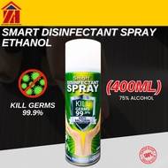 L MALL Smart Disinfectant Spray Ethanol (400ml) Kill Germs 99.9% 75% ALCOHOL