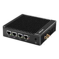 Micro Firewall Appliance N3700 Quad Core, 2.5GbE Intel 4 Ports Dual HD, Fanless Mini PC 8GB DDR3 128