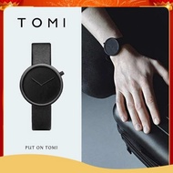 jam tangan lelaki original 100% jam tangan lelaki Jam tangan hitam kecil Reka bentuk minimalis Nordic tiada konsep fesyen trend personaliti kalis air mudah kreatif jam tangan lelaki dan wanita