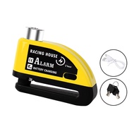 HLINKEY รถมอเตอร์ไซค์กุญแจแบบคล้องดิสก์สัญญาณเตือนจักรยานยนต์ล็อคจานเบรคกันน้ำเสียงดัง110dB กันขโมย