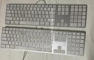 二手市面稀少蘋果Apple A1243 keyboard 有線鍵盤(一個可以使用一個連電腦有反應但無反應當收藏/裝飾品)